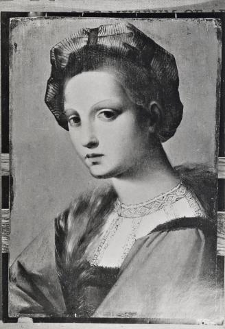 Anonimo — Brescianino - sec. XVI - Ritratto di giovane donna — insieme